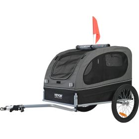 VEVOR Dog Bike Trailer, Supports up to 88 lbs, Pet Cart Bicycle Carrier, Easy Folding Frame with Quick Release Wheels, Universal Bicycle Coupler